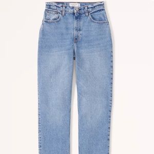 Abercrombie & Fitch Curve Love Ultra High Rise 90s Slim Straight Jean 34 / 18L
